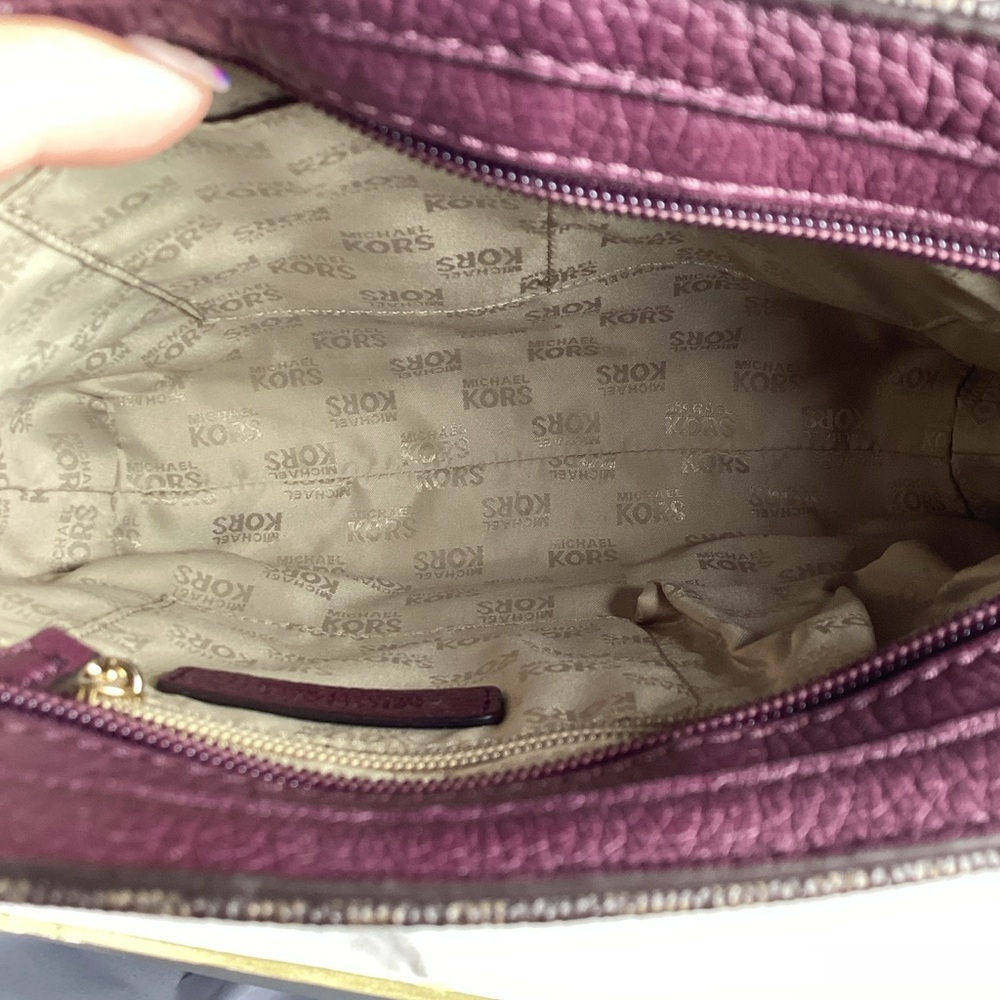 Michael Kors Bag Brown and Purple Women's Messenger Purse guc - Picture 7 of 10